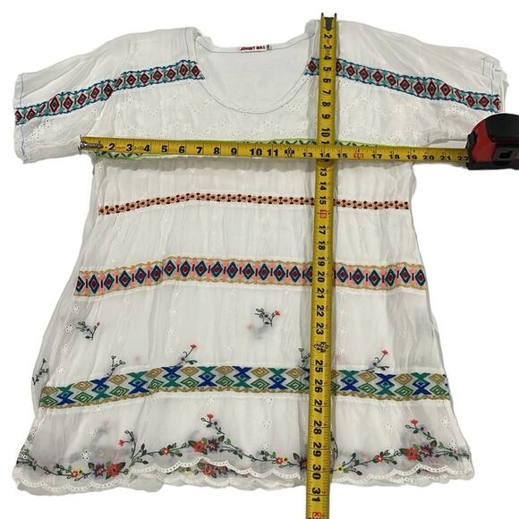 Johnny Was Embroidered Flora‎ Boho Blouse Top Shirt - Women’s Size XS (runs big) - Picture 6 of 6